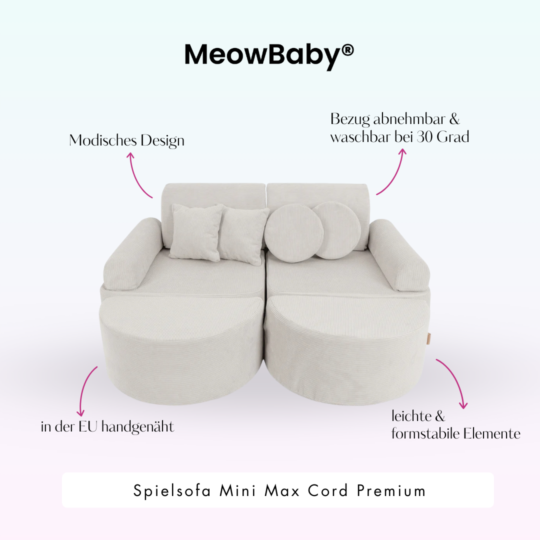 Mini Max Corduroy Play Sofa Premium – Slim Cord Edition