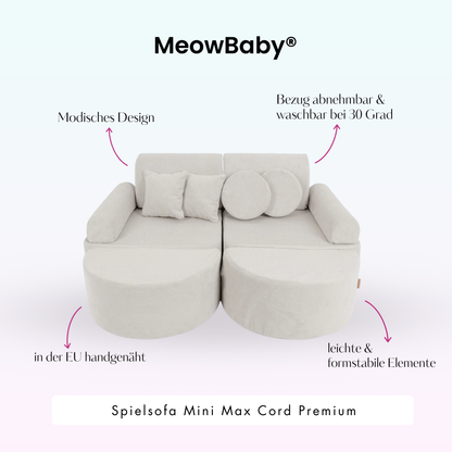 Mini Max Corduroy Play Sofa Premium – Slim Cord Edition