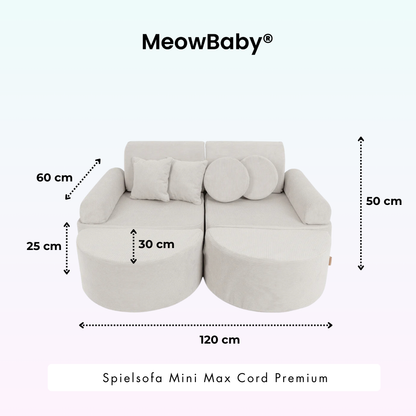 Mini Max Corduroy Play Sofa Premium – Slim Cord Edition
