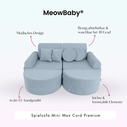 Mini Max Corduroy Play Sofa Premium – Slim Cord Edition