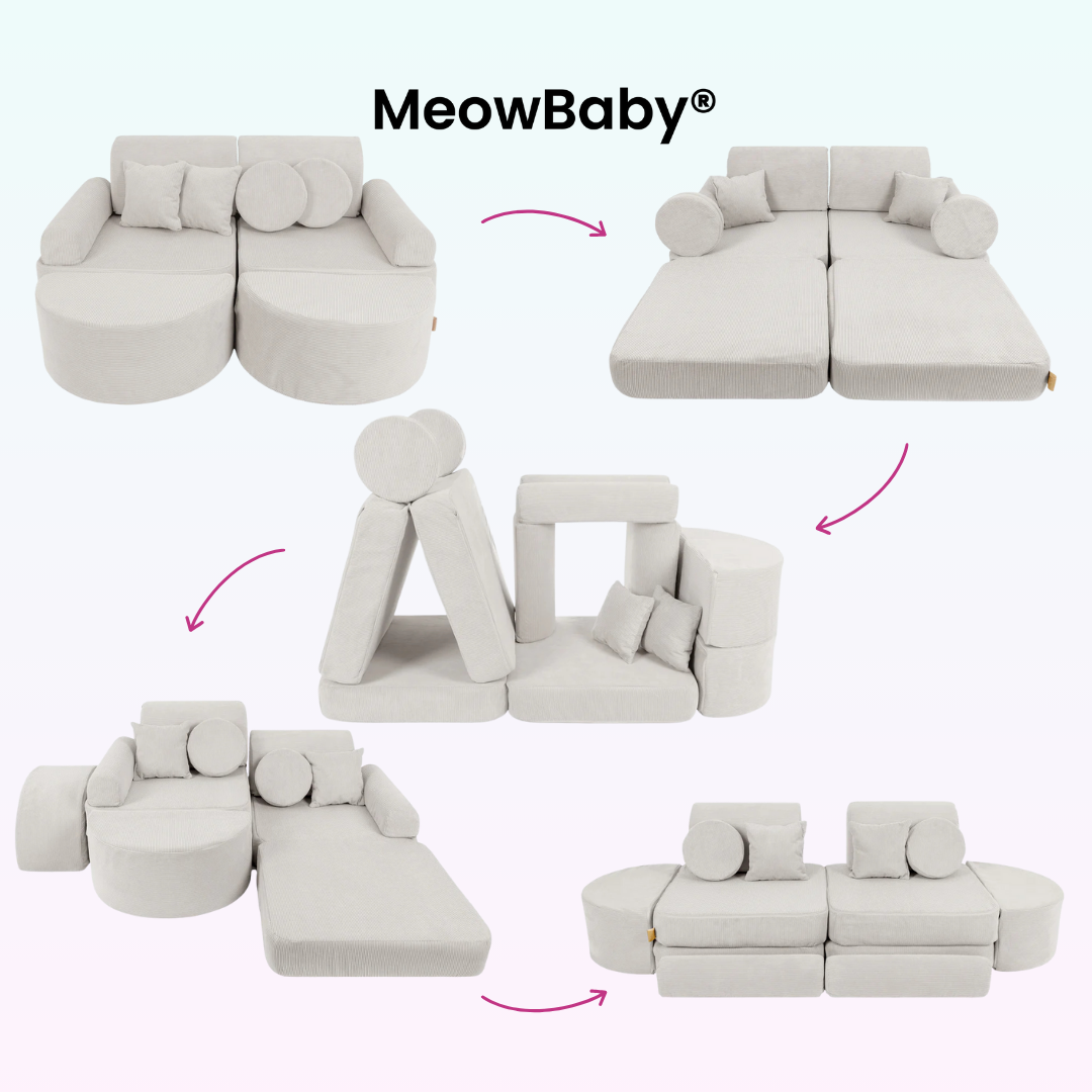 Mini Max Corduroy Play Sofa Premium – Slim Cord Edition