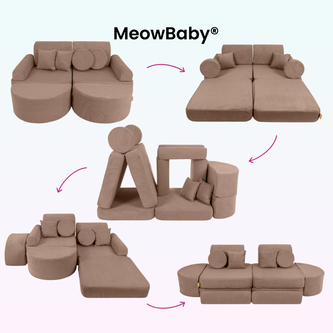Mini Max Corduroy Play Sofa Premium – Slim Cord Edition