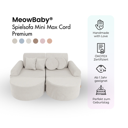 Mini Max Corduroy Play Sofa Premium – Slim Cord Edition