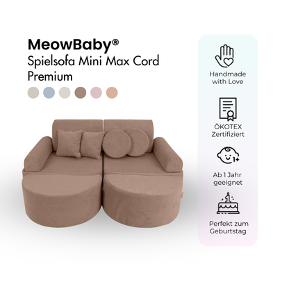 Mini Max Corduroy Play Sofa Premium – Slim Cord Edition