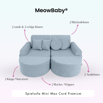 Mini Max Corduroy Play Sofa Premium – Slim Cord Edition