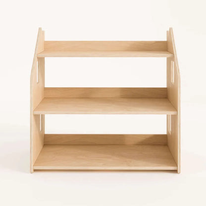 Häuschen-Spielzeugregal im Montessori-Design