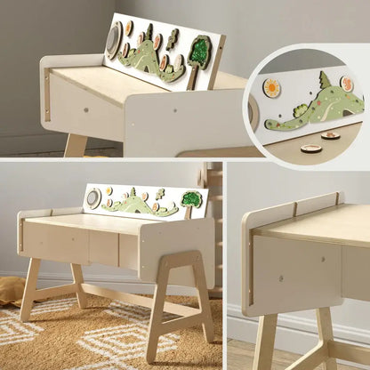 Spielzeugregal-Tisch LILU aus Holz für das Kinderzimmer