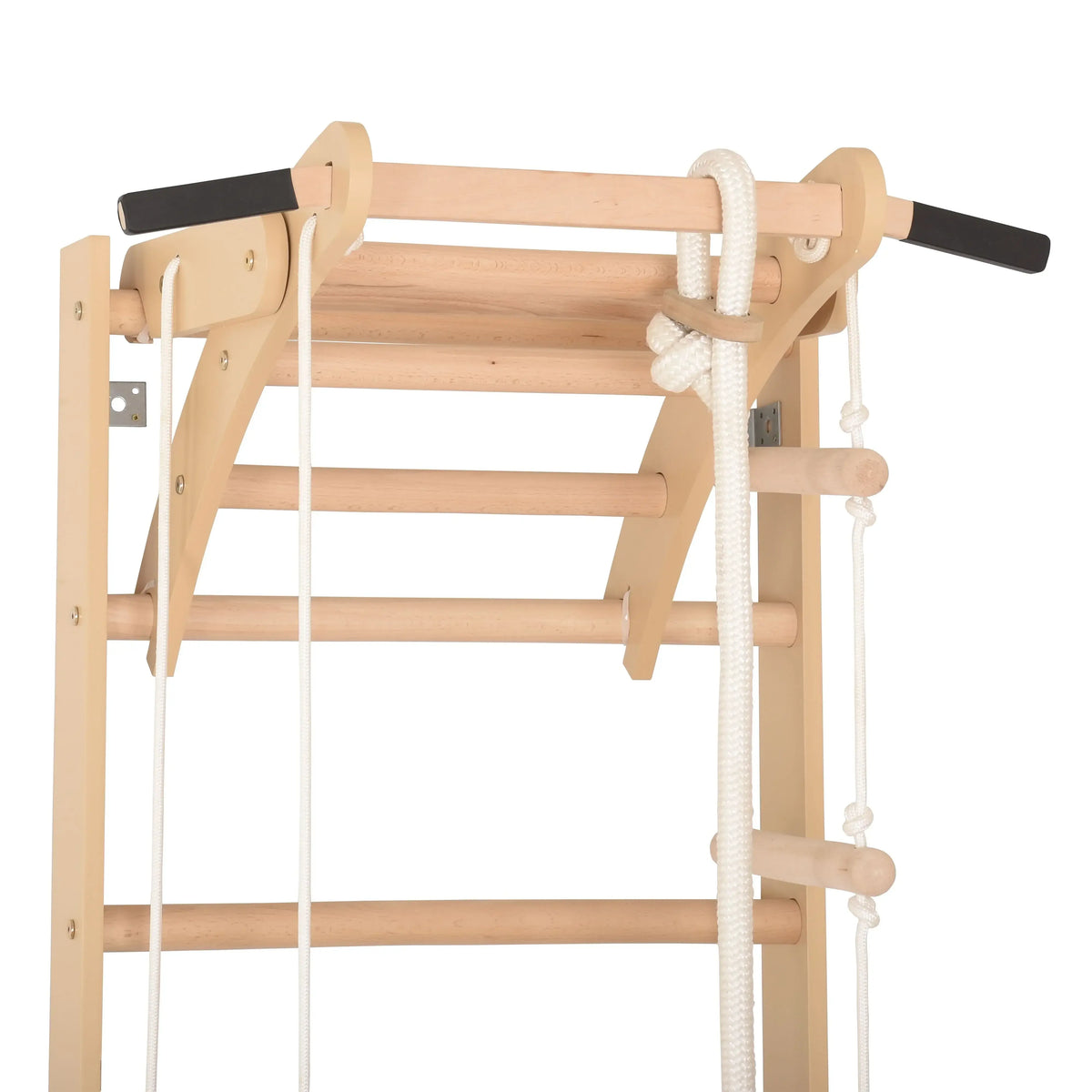 Sport Kletterwand mit Klimmzug in Natur als Sprossenwand