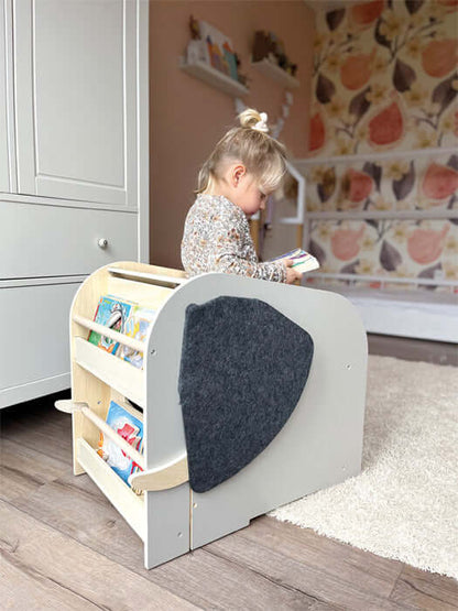 Elefant-Spielzeugbox mit Sitz und Ablageregal für Kinder