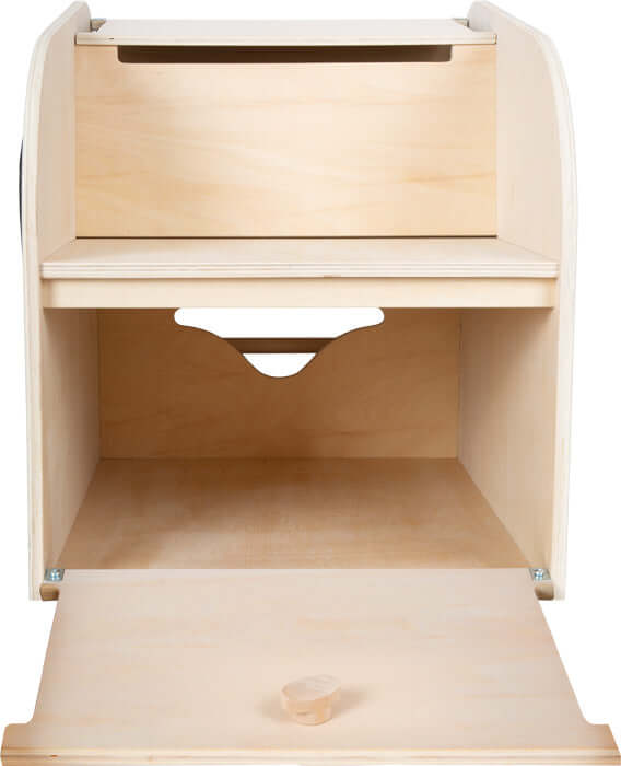 Elefant-Spielzeugbox mit Sitz und Fächern aus Holz