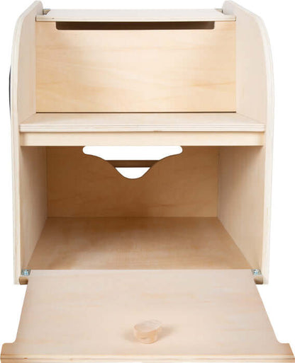 Elefant-Spielzeugbox mit Sitz und Fächern aus Holz