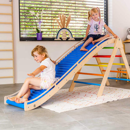 Wellen Rollenrutsche für Kinder aus Holz zum Rutschen