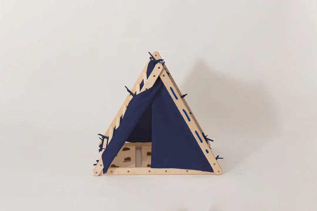 Zelt für das Kletterdreieck im Design Äffchen Dunkelblau