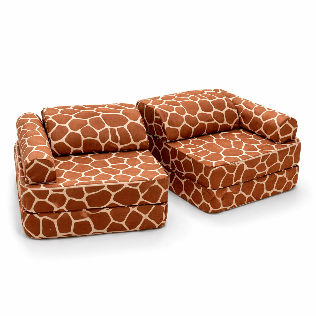 Kompaktes Kindersofa Giraffe – als Sofa und Liege nutzbar