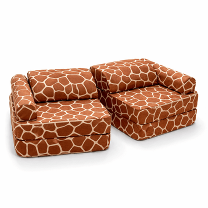 Kompaktes Kindersofa Giraffe – als Sofa und Liege nutzbar