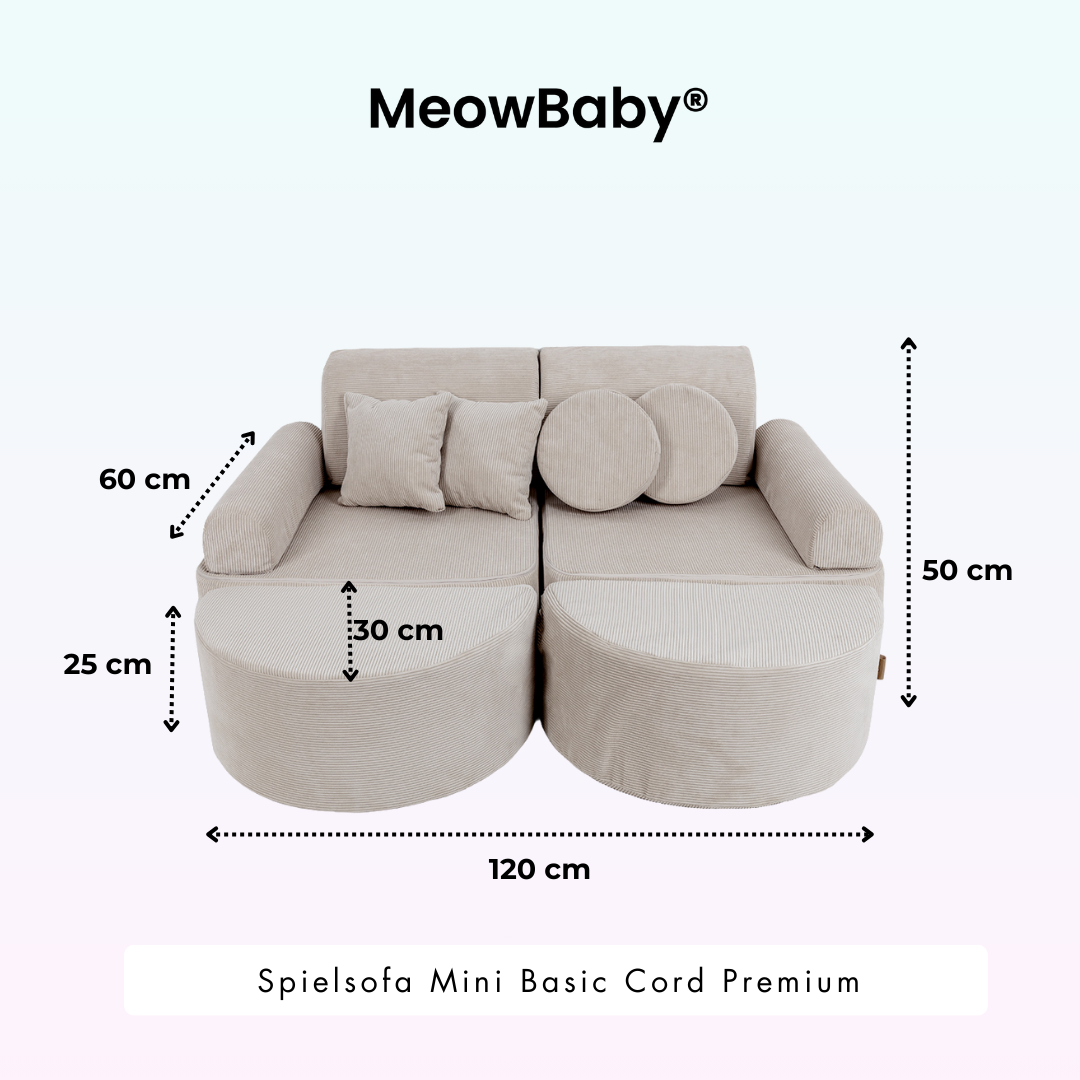 Mini Max Corduroy Play Sofa Premium – Slim Cord Edition