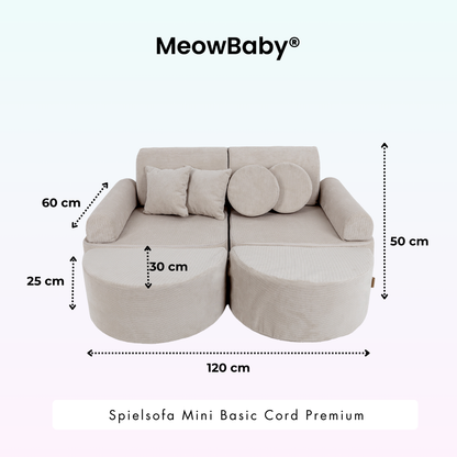 Mini Max Corduroy Play Sofa Premium – Slim Cord Edition