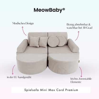 Mini Max Corduroy Play Sofa Premium – Slim Cord Edition
