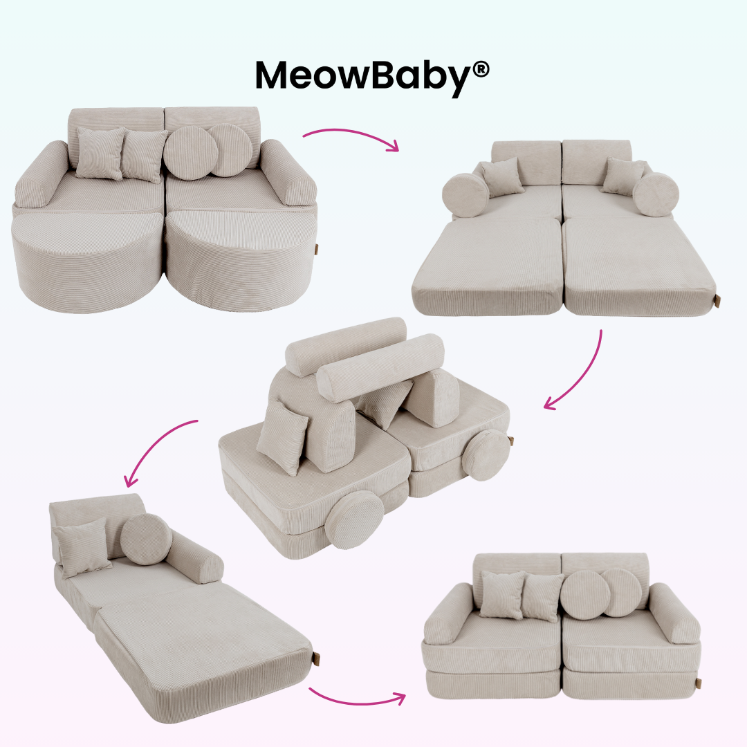 Mini Max Corduroy Play Sofa Premium – Slim Cord Edition