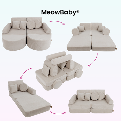 Mini Max Corduroy Play Sofa Premium – Slim Cord Edition