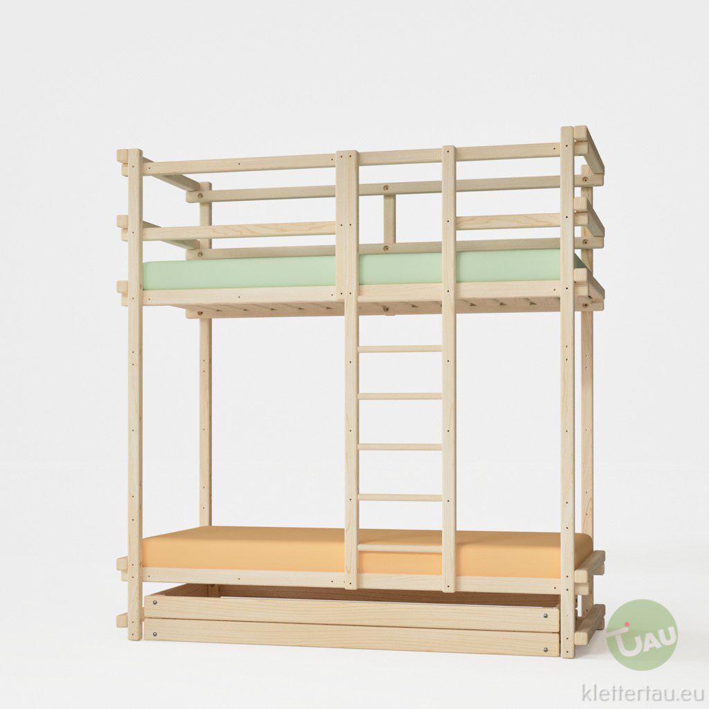 Etagenbett aus Holz  - extra hoch