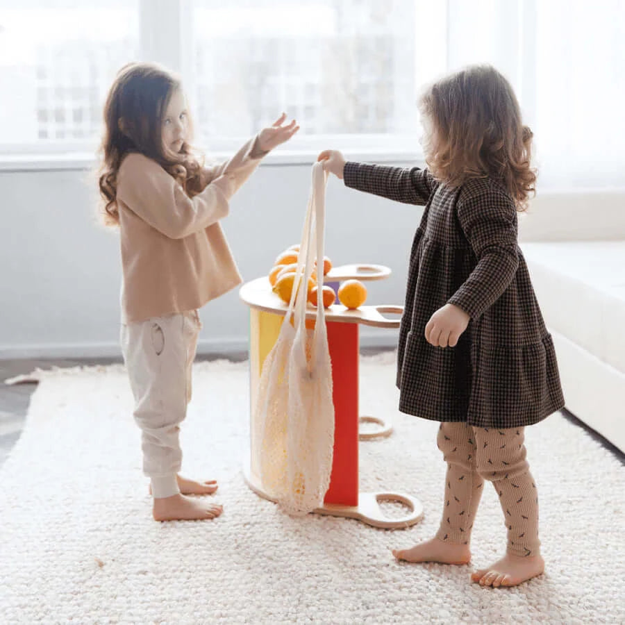 5-in-1 Montessori Kletterbogen Bunt als Schaukel und Wippe