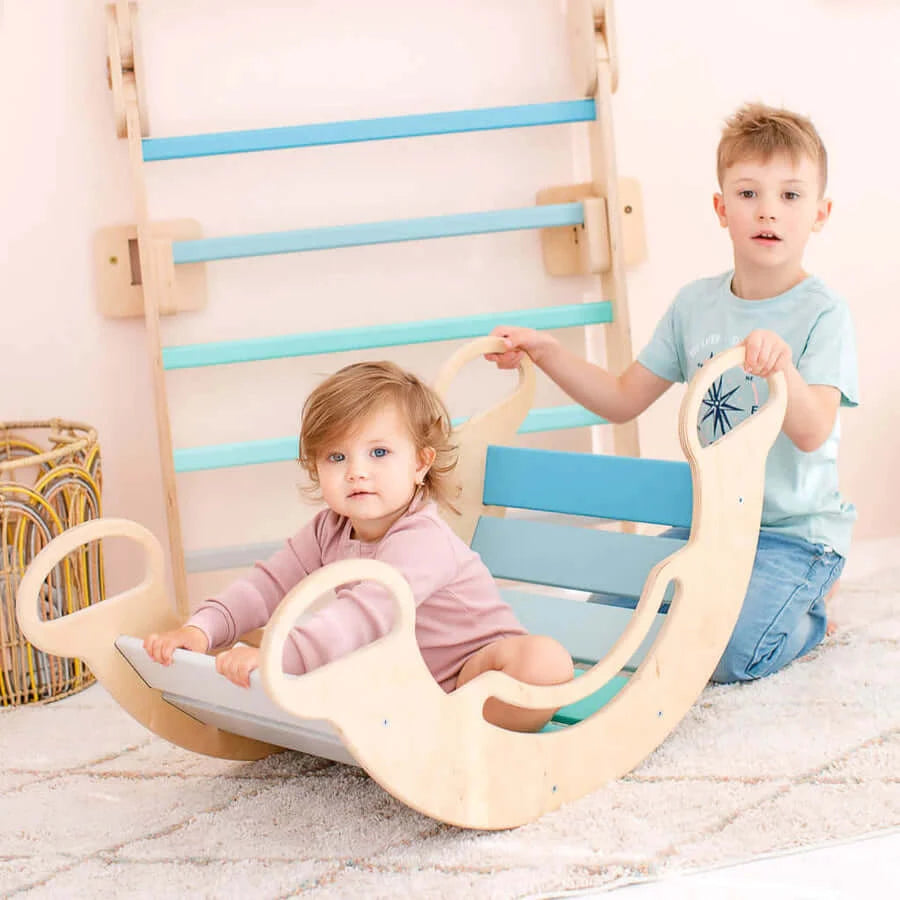 5-in-1 Montessori Kletterbogen Mint von Busykids aus Holz