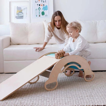 Montessori Kletterbogen Mint mit Rutsche und Leiter von Busykids