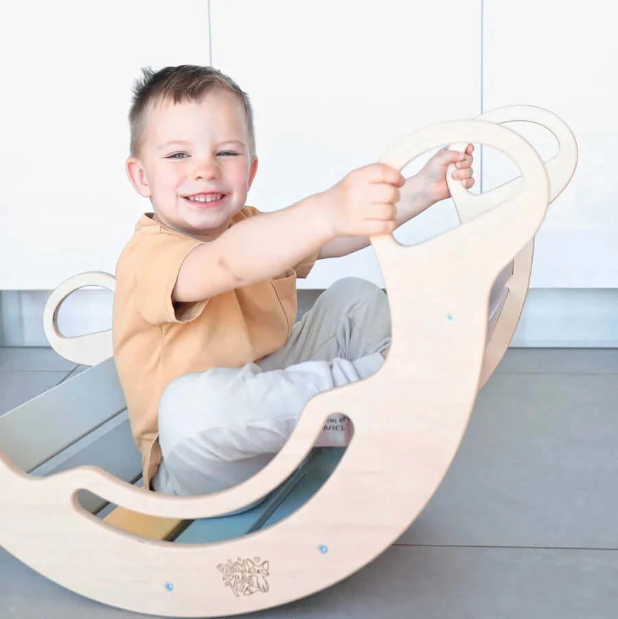 5-in-1 Montessori Kletterbogen Pastell von Busykids aus Holz
