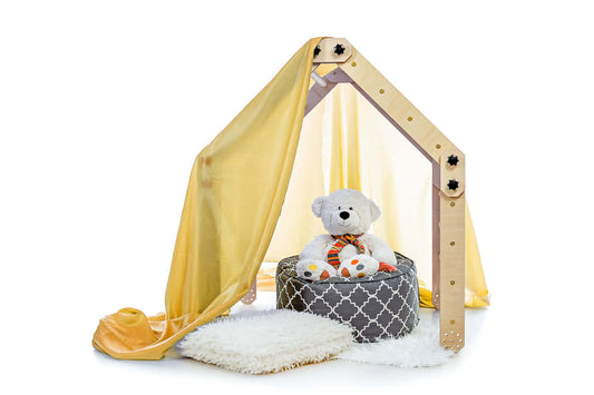 Bergsteiger 3 in 1 Kletterset von luu.la aus Birkenholz mit zwei Kletterdreiecken und Rampe