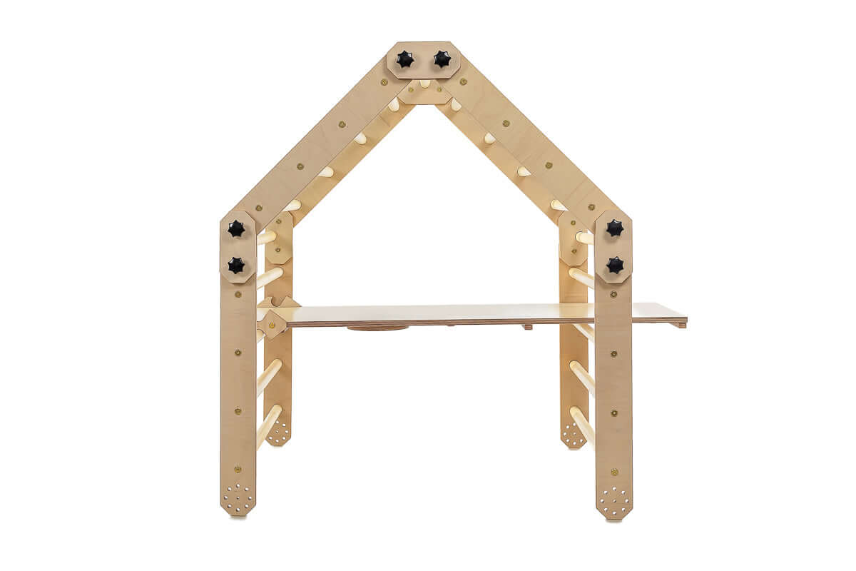 Bergsteiger 3 in 1 Kletterset aus laminiertem Birkenholz im Kinderzimmer