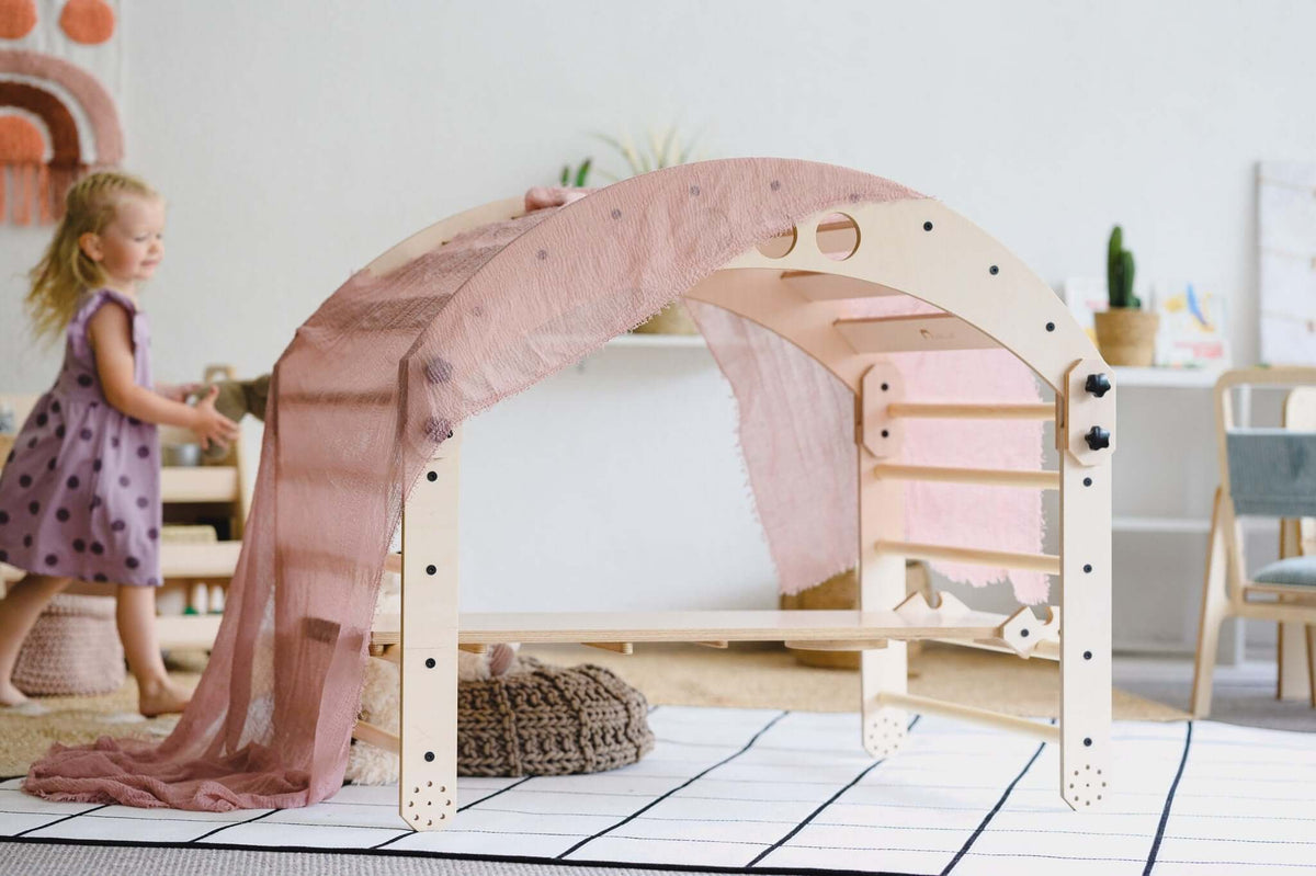 Kletterset Albero Bergsteiger aus Birkensperrholz als modularer Indoor-Spielplatz für Kinder