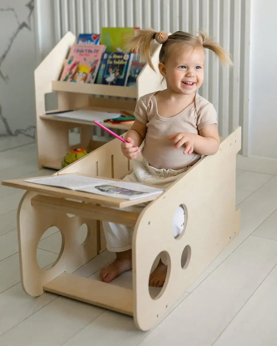 Lernturm Leni mitwachsend aus Holz von Busykids