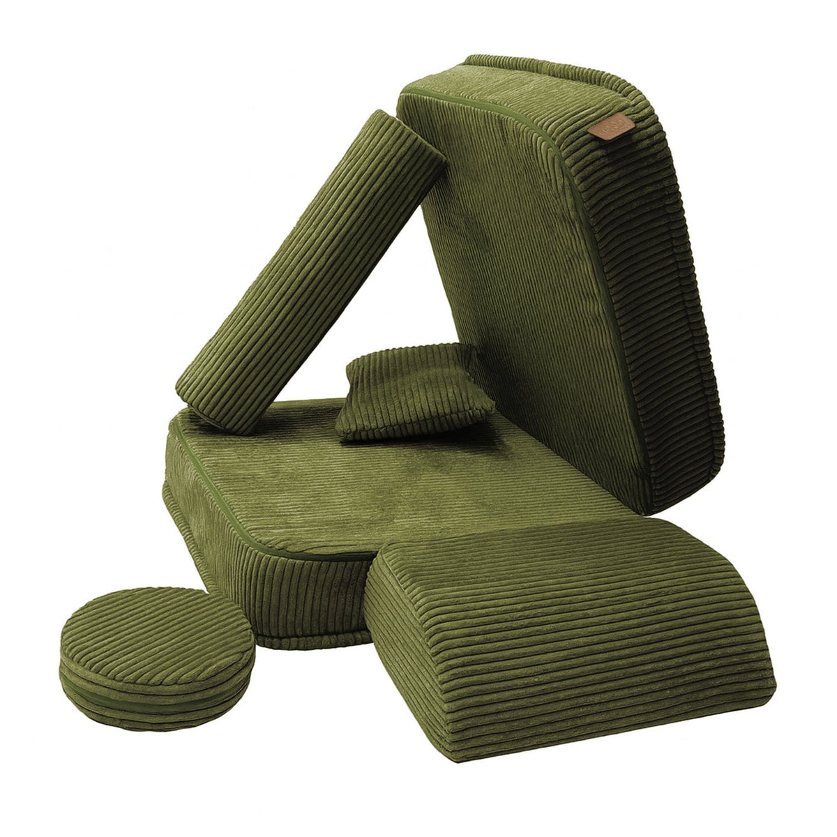 Kindersessel 3-in-1 Ästhetik Cord - Faltbare Kindercouch & Spielmatratze - Classic Cord Edition