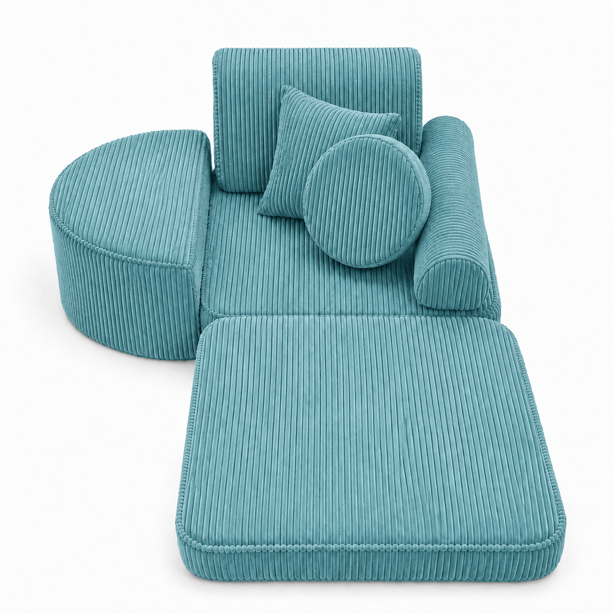 Kindersessel 3-in-1 Max Ästhetik Cord - faltbare Kindercouch & Spielmatratze - Classic Cord Edition