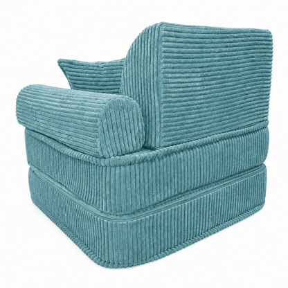 Kindersessel 3-in-1 Max Ästhetik Cord - faltbare Kindercouch & Spielmatratze - Classic Cord Edition