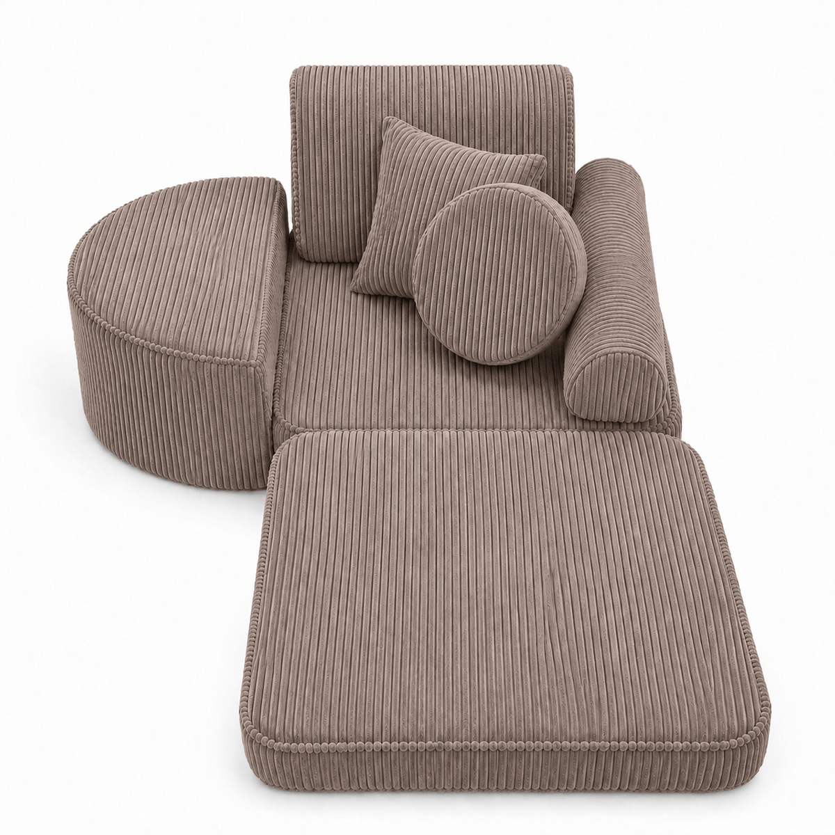 Kindersessel 3-in-1 Max Ästhetik Cord - faltbare Kindercouch & Spielmatratze - Classic Cord Edition