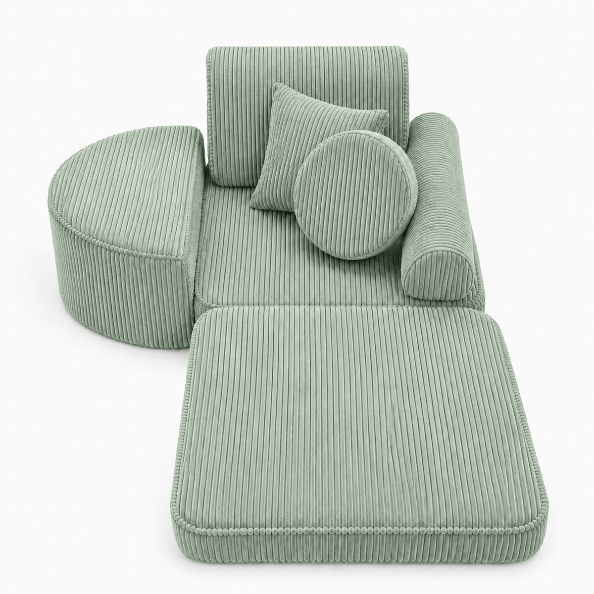 Kindersessel 3-in-1 Max Ästhetik Cord - faltbare Kindercouch & Spielmatratze - Classic Cord Edition