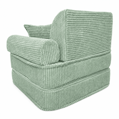 Kindersessel 3-in-1 Max Ästhetik Cord - faltbare Kindercouch & Spielmatratze - Classic Cord Edition