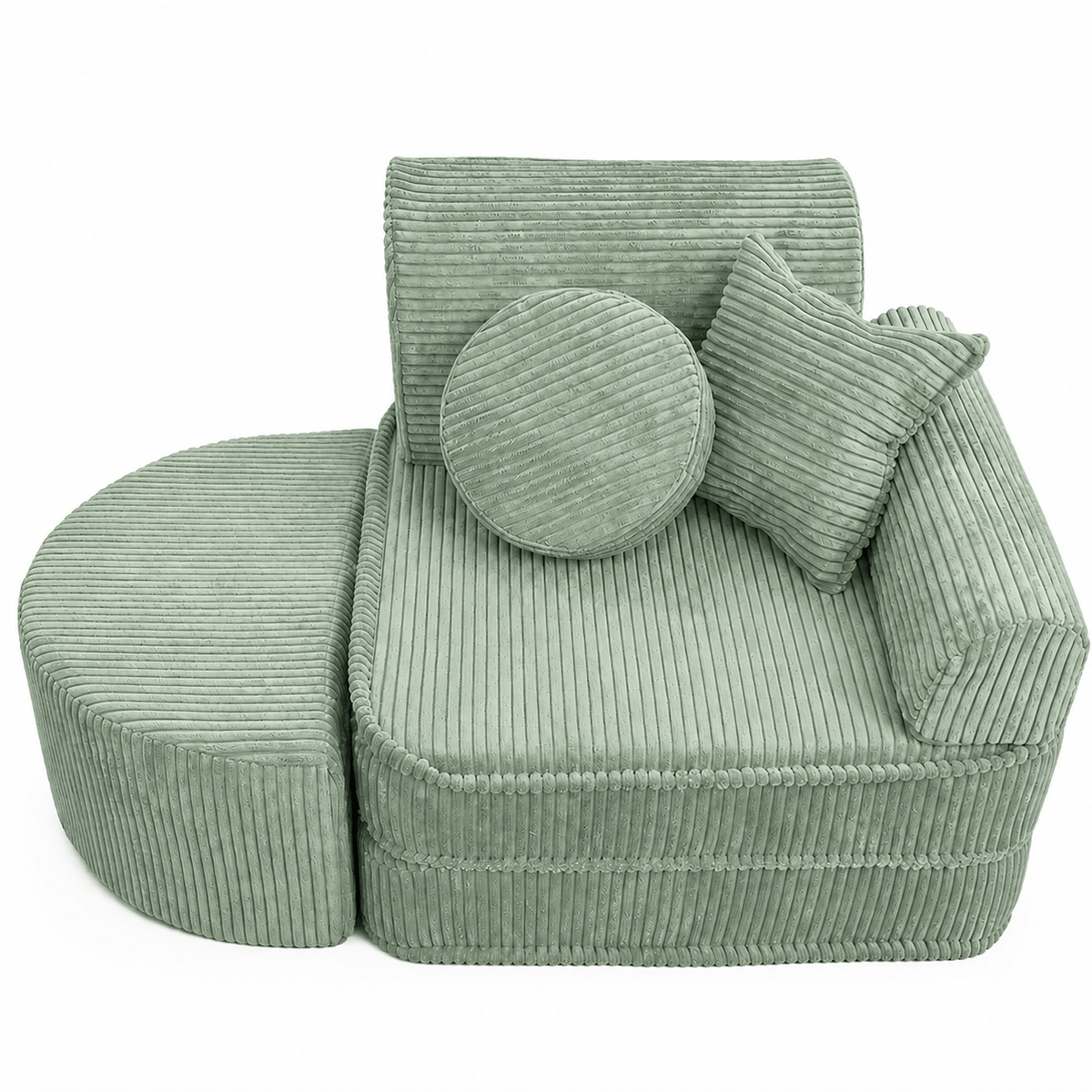 Kindersessel 3-in-1 Max Ästhetik Cord - faltbare Kindercouch & Spielmatratze - Classic Cord Edition