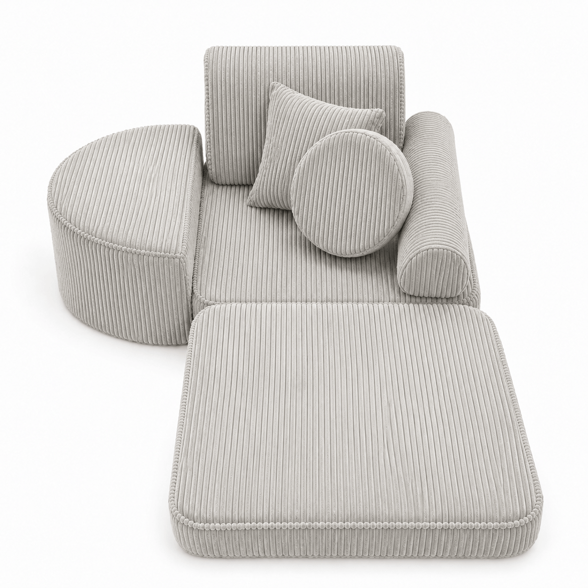 Kindersessel 3-in-1 Max Ästhetik Cord - faltbare Kindercouch & Spielmatratze - Classic Cord Edition