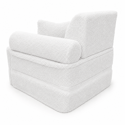 Kindersessel 3-in-1 Max Bearly - faltbare Kindercouch & Spielmatratze - Soft Teddy Edition