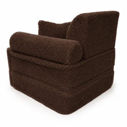 Kindersessel 3-in-1 Max Bearly - faltbare Kindercouch & Spielmatratze - Soft Teddy Edition