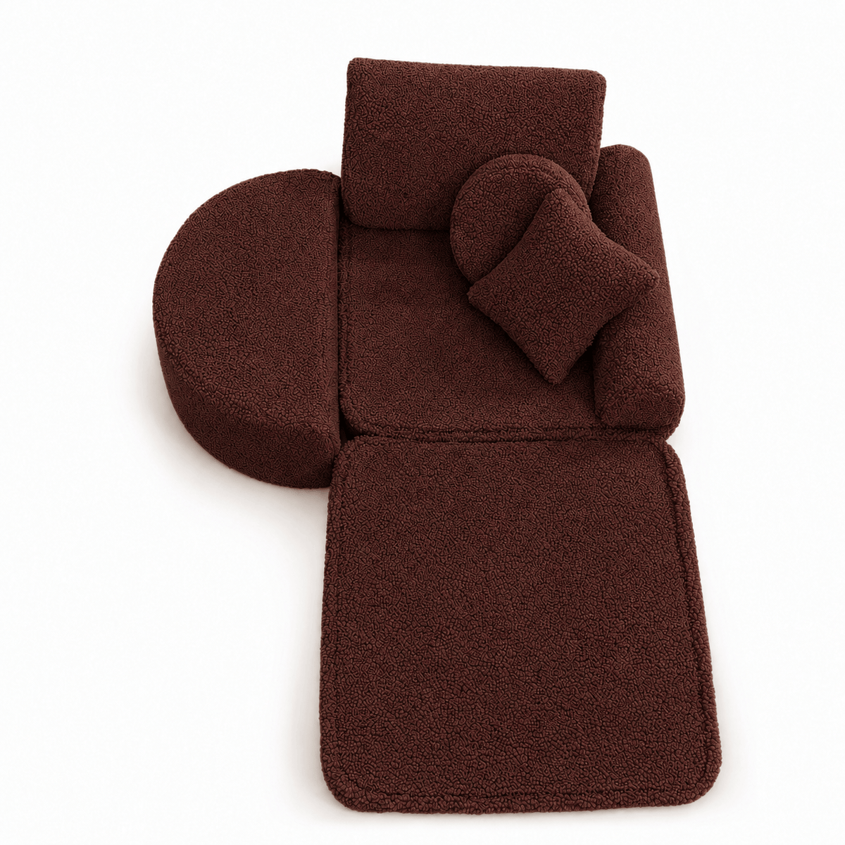 Kindersessel 3-in-1 Max Bearly - faltbare Kindercouch & Spielmatratze - Soft Teddy Edition