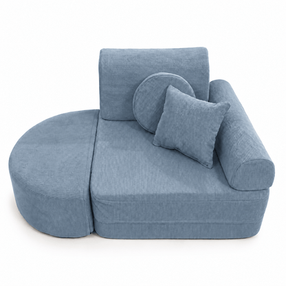 Kindersessel 3-in-1 Max Premium Cord - faltbare Kindercouch & Spielmatratze - Slim Cord Edition