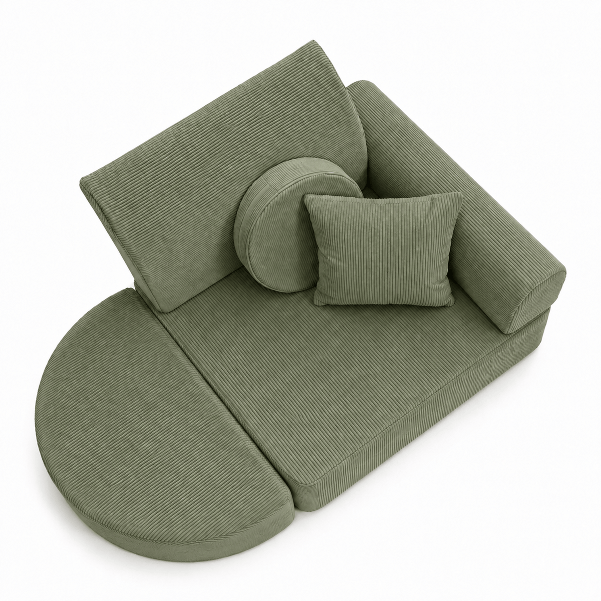 Kindersessel 3-in-1 Max Premium Cord - faltbare Kindercouch & Spielmatratze - Slim Cord Edition