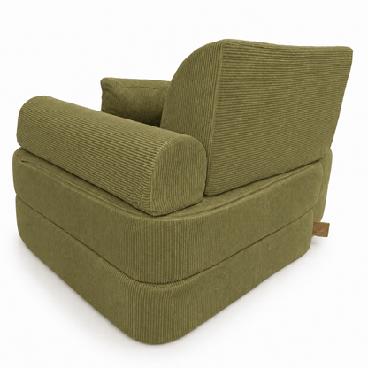 Kindersessel 3-in-1 Max Premium Cord - faltbare Kindercouch & Spielmatratze - Slim Cord Edition