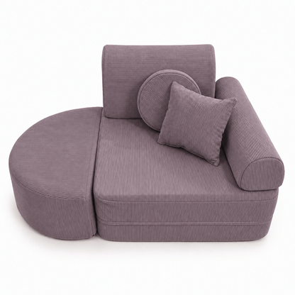 Kindersessel 3-in-1 Max Premium Cord - faltbare Kindercouch & Spielmatratze - Slim Cord Edition