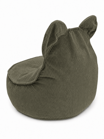 Children's Armchair Bear-Shaped Bean Bag Premium Corduroy - Slim Cord Edition