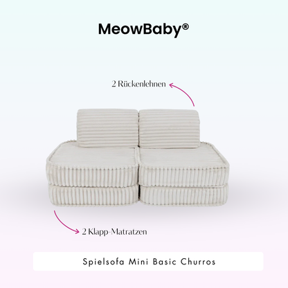 Spielsofa Mini Basic Churros - Plüschcord Edition